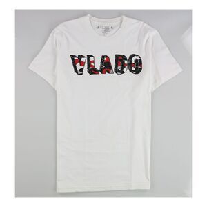 Vlado Mens 3D Logo Graphic T-Shirt, White, XL, DM